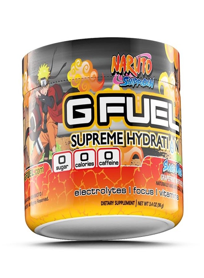 G Fuel Naruto Sage Supreme Hydration, Electrolyte Powder Mix for Energy & Focus, Sugar & Caffeine Free Supplement with Essential Vitamins & Minerals, Grapefruit WhitePeach Flavor, 3.3 oz - 30 Servings - Image 1